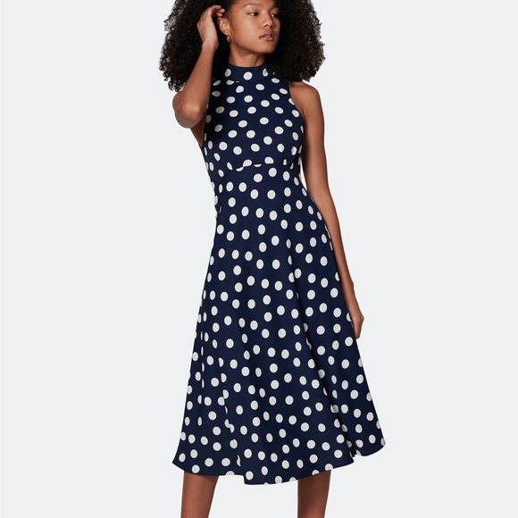 Most of All Coralie Midi Dress in Blue Polka Dot - 12 (NWT) - Picture 7 of 7